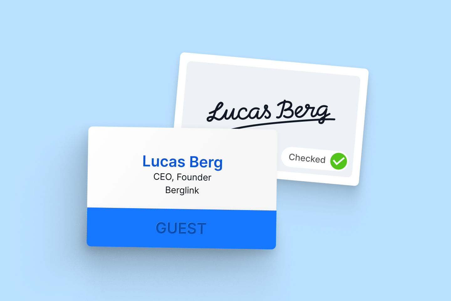 On-site check-in and badge printing screen