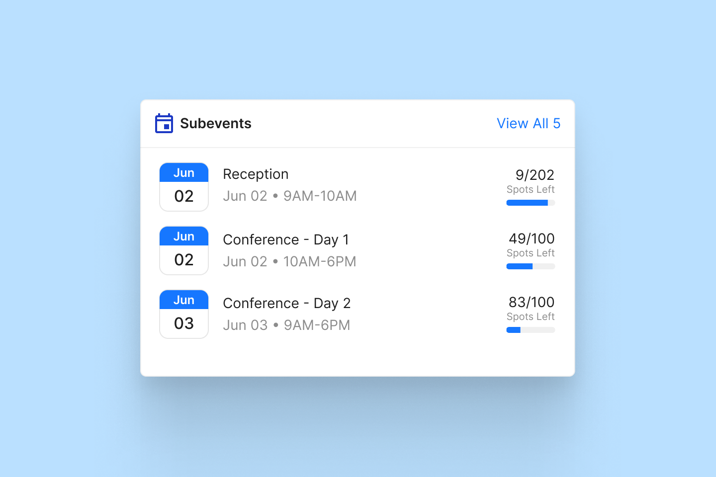 Sub-events and breakout session management mapped to check-in